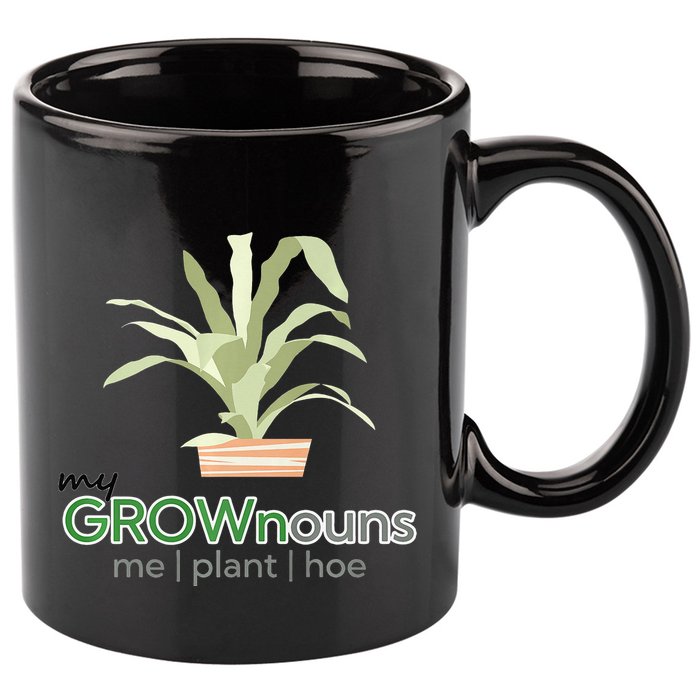 My GROWnouns Premium 11oz C Handle Ceramic Mug