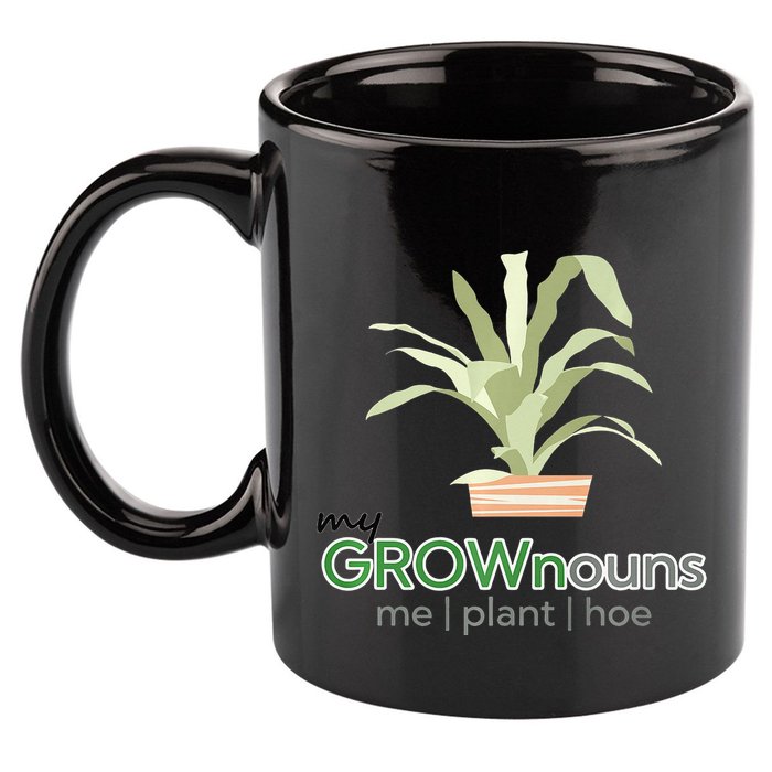My GROWnouns Premium 11oz C Handle Ceramic Mug