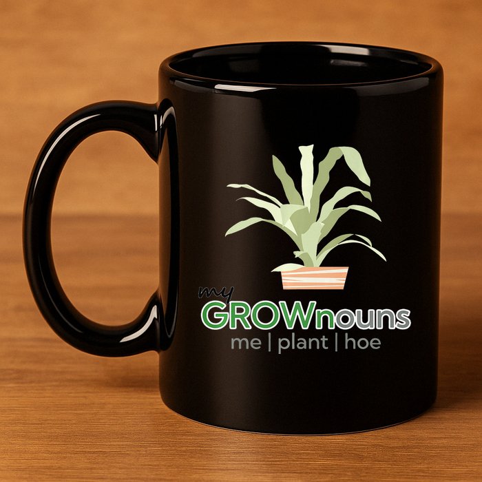 My GROWnouns Premium 11oz C Handle Ceramic Mug