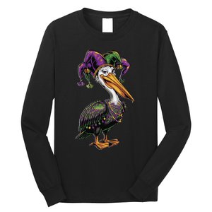 Mardi Gras Pelican Louisiana Parade Animal Lover Gift Long Sleeve Shirt