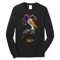 Mardi Gras Pelican Louisiana Parade Animal Lover Gift Long Sleeve Shirt