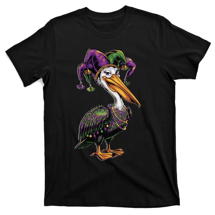 Mardi Gras Pelican Louisiana Parade Animal Lover Gift T-Shirt