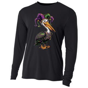 Mardi Gras Pelican Louisiana Parade Animal Lover Gift Cooling Performance Long Sleeve Crew