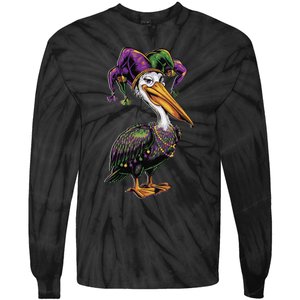 Mardi Gras Pelican Louisiana Parade Animal Lover Gift Tie-Dye Long Sleeve Shirt