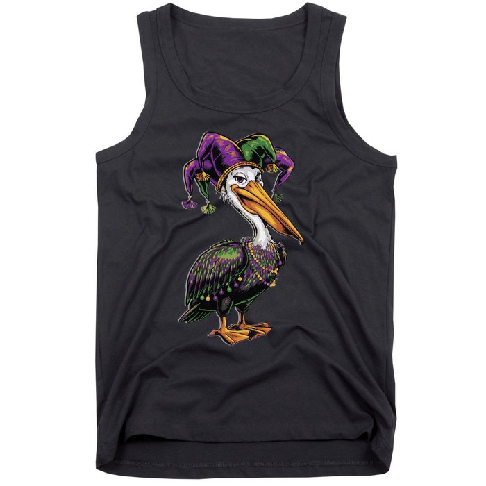 Mardi Gras Pelican Louisiana Parade Animal Lover Gift Tank Top