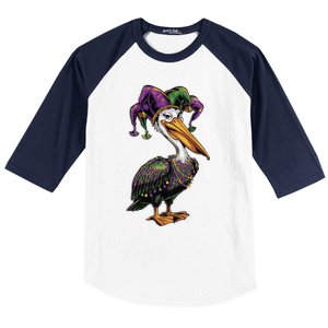 Mardi Gras Pelican Louisiana Parade Animal Lover Gift Baseball Sleeve Shirt