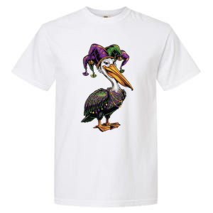 Mardi Gras Pelican Louisiana Parade Animal Lover Gift Garment-Dyed Heavyweight T-Shirt