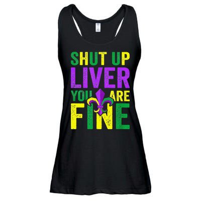 Mardi Gras Parade Out Shut Up Liver Youre Fine Ladies Essential Flowy Tank