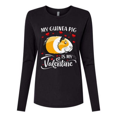 My Guinea Pig Is My Valentine Guinea Pig Lover Valentine Womens Cotton Relaxed Long Sleeve T-Shirt