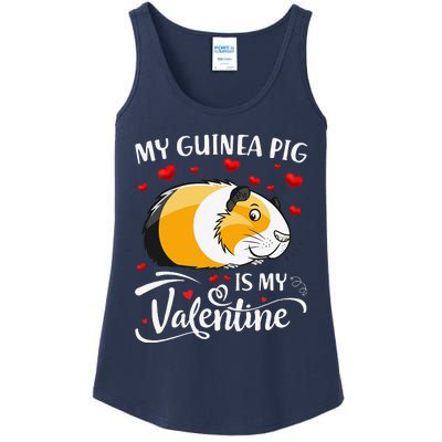 My Guinea Pig Is My Valentine Guinea Pig Lover Valentine Ladies Essential Tank