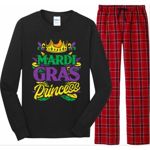 Mardi Gras Princess Funny Mardi Gras Carnival Gift Long Sleeve Pajama Set