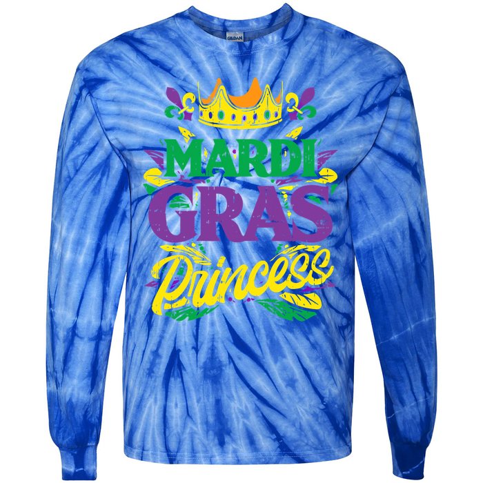 Mardi Gras Princess Funny Mardi Gras Carnival Gift Tie-Dye Long Sleeve Shirt