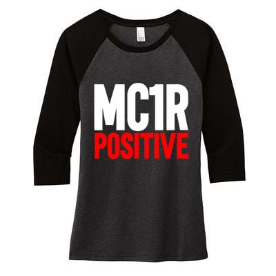 MC1R Gene Positive Funny Redhead Ginger Red Hair Women's Tri-Blend 3/4-Sleeve Raglan Shirt
