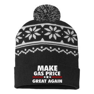 Make Gas Prices Great Again Anti Biden Trump Republican 2024 USA-Made Snowflake Beanie