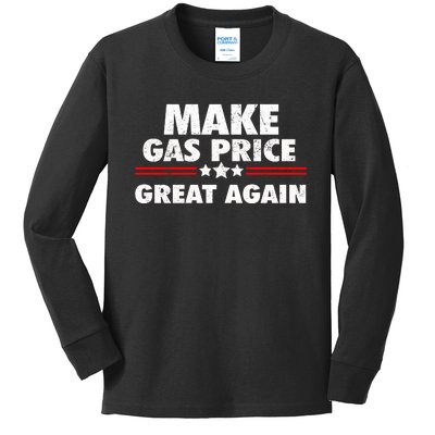 Make Gas Prices Great Again Anti Biden Trump Republican 2024 Kids Long Sleeve Shirt