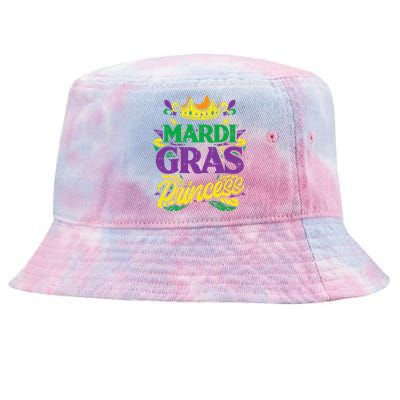 Mardi Gras Princess Funny Mardi Gras Carnival Tie-Dyed Bucket Hat