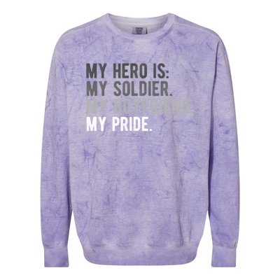 Military Gift Proud Army Friend Friend Hero Soldier Colorblast Crewneck Sweatshirt