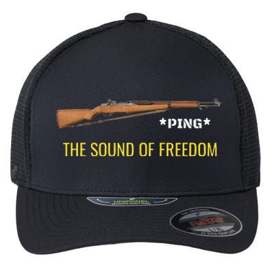 M1 Garand Ping Freedom Funny Patriotic M1 Garand USA Flexfit Unipanel Trucker Cap