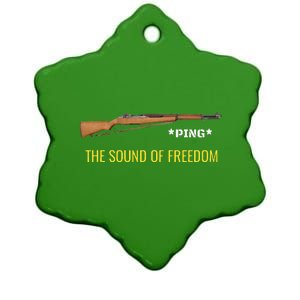 M1 Garand Ping Freedom Funny Patriotic M1 Garand USA Ceramic Star Ornament