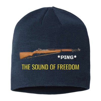 M1 Garand Ping Freedom Funny Patriotic M1 Garand USA Sustainable Beanie