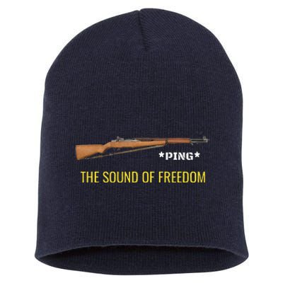 M1 Garand Ping Freedom Funny Patriotic M1 Garand USA Short Acrylic Beanie