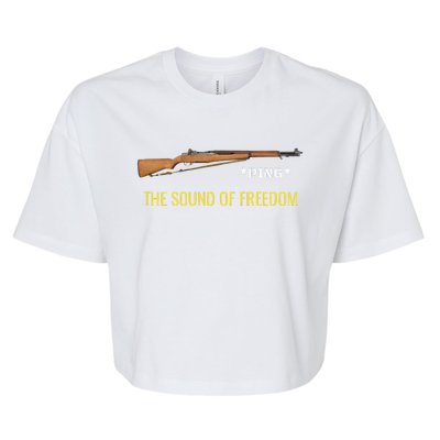 M1 Garand Ping Freedom Funny Patriotic M1 Garand USA Bella+Canvas Jersey Crop Tee