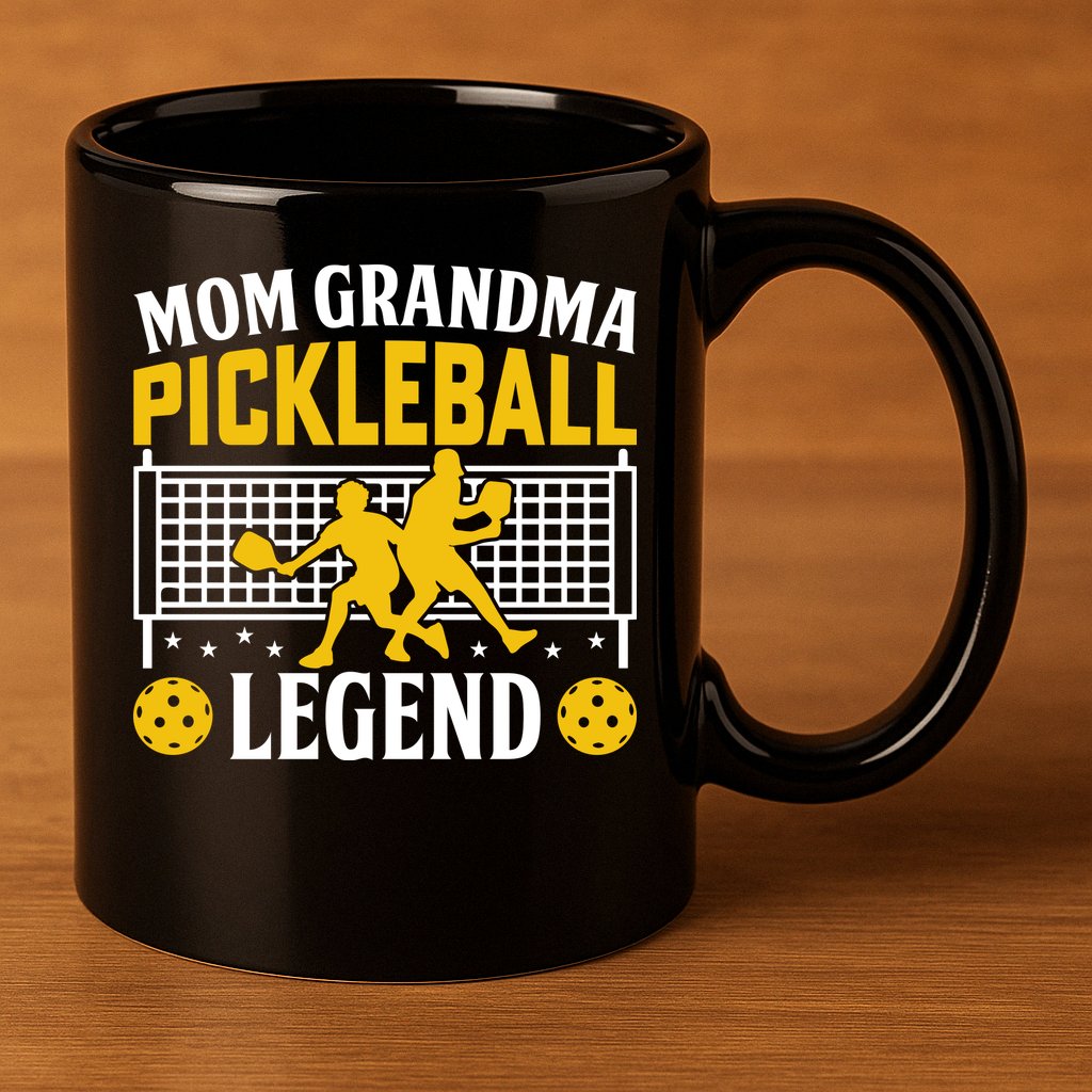 Mom Grandma Pickleball Legend 11oz C Handle Ceramic Mug