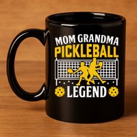 Mom Grandma Pickleball Legend 11oz C Handle Ceramic Mug