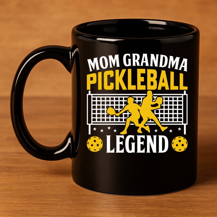 Mom Grandma Pickleball Legend 11oz C Handle Ceramic Mug