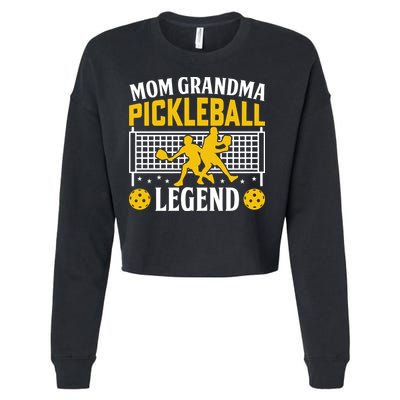 Mom Grandma Pickleball Legend Cropped Pullover Crew