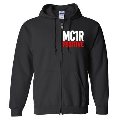 MC1R Gene Positive Funny Redhead Ginger Red Hair Full Zip Hoodie