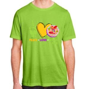 Mardi Gras Peace Love King Cake Colorful Mardi Gras Foodie Gift Adult ChromaSoft Performance T-Shirt