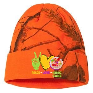 Mardi Gras Peace Love King Cake Colorful Mardi Gras Foodie Gift Kati Licensed 12" Camo Beanie