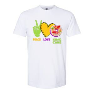 Mardi Gras Peace Love King Cake Colorful Mardi Gras Foodie Gift Softstyle CVC T-Shirt