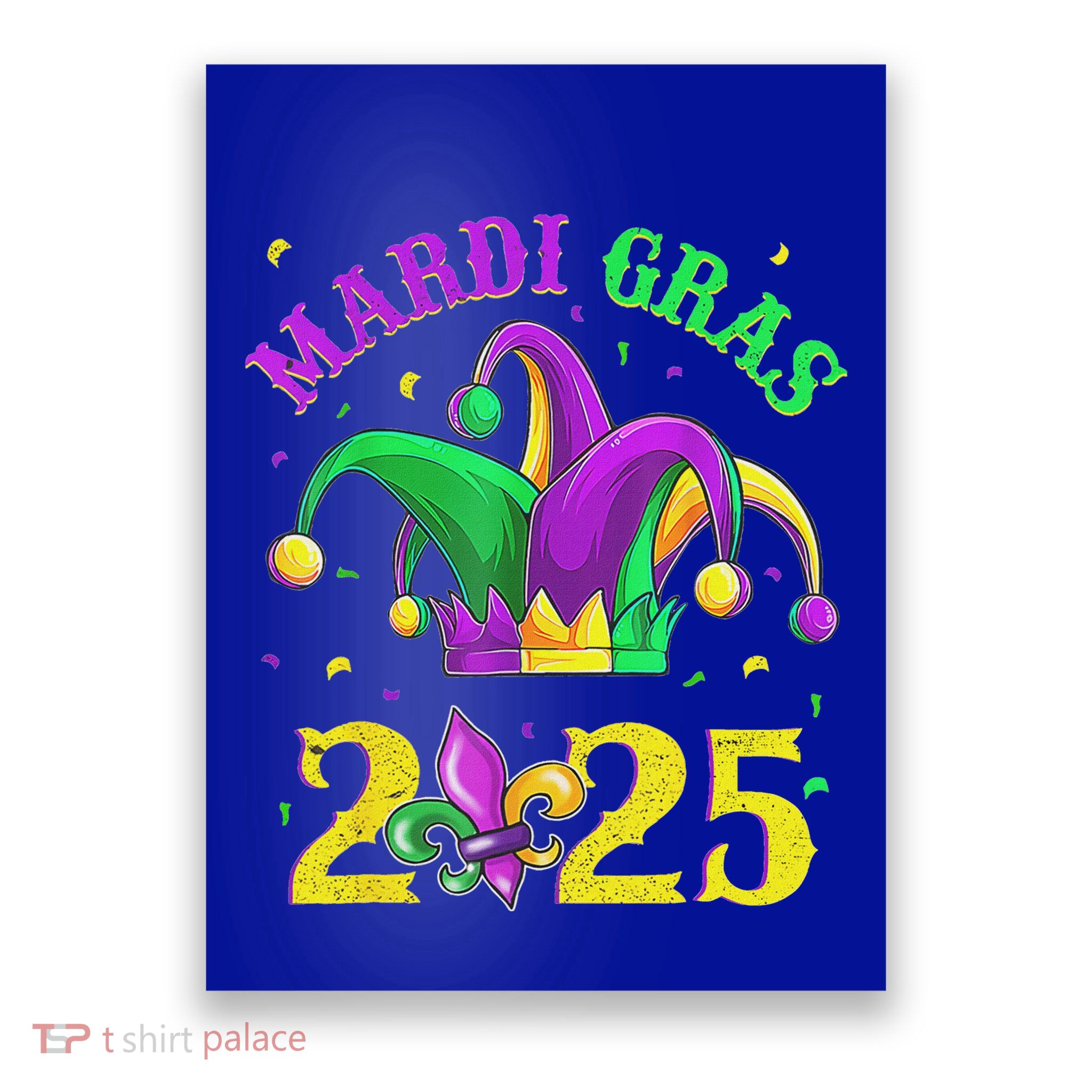 Mardi Gras Parade Outfit Jester Hat Poster