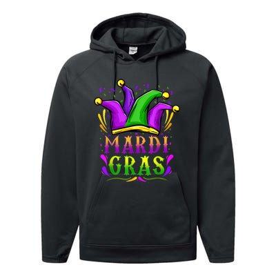 Mardi Gras Party Hat Gift Performance Fleece Hoodie