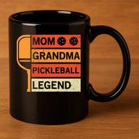 Mom Grandma Pickleball Legend Paddle Gift For Pickleball 11oz C Handle Ceramic Mug