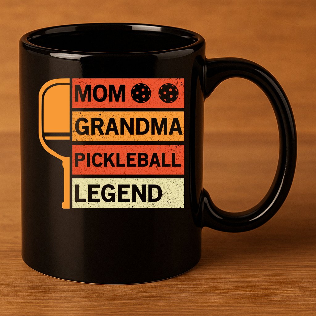 Mom Grandma Pickleball Legend Paddle Gift For Pickleball 11oz C Handle Ceramic Mug