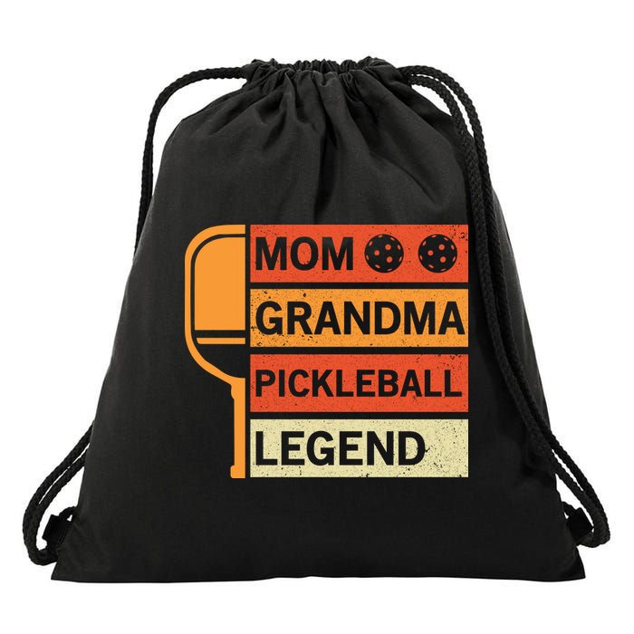 Mom Grandma Pickleball Legend Paddle Gift For Pickleball Drawstring Bag