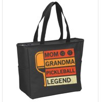 Mom Grandma Pickleball Legend Paddle Gift For Pickleball Zip Tote Bag