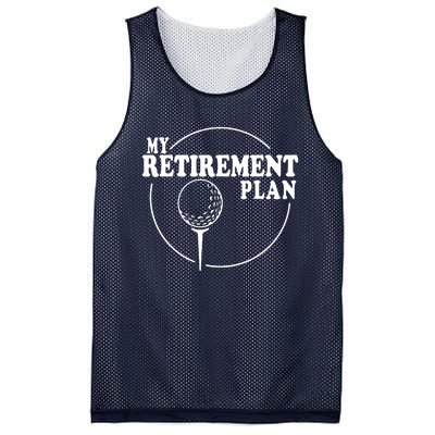 My Golf Plan Saying Golfing Golfer Ball Mesh Reversible Basketball Jersey Tank