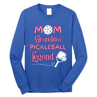 Mom Grandma Pickleball Legend Cute Pickleball Gift Long Sleeve Shirt