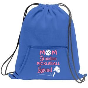 Mom Grandma Pickleball Legend Cute Pickleball Gift Sweatshirt Cinch Pack Bag