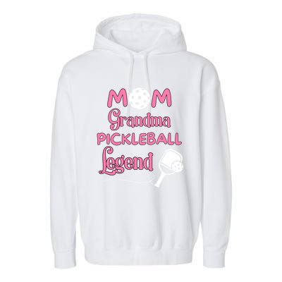 Mom Grandma Pickleball Legend Cute Pickleball Gift Garment-Dyed Fleece Hoodie