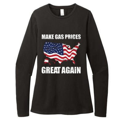 Make Gas Prices Great Again Usa American Flag Vintage Gift Womens CVC Long Sleeve Shirt