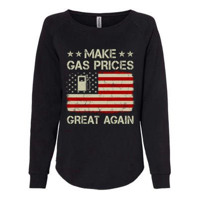 Make Gas Prices Great Again Vintage Old American Us Flag Funny Gift Womens California Wash Sweatshirt