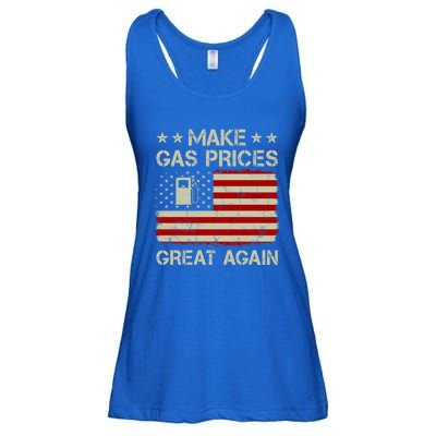 Make Gas Prices Great Again Vintage Old American Us Flag Funny Gift Ladies Essential Flowy Tank