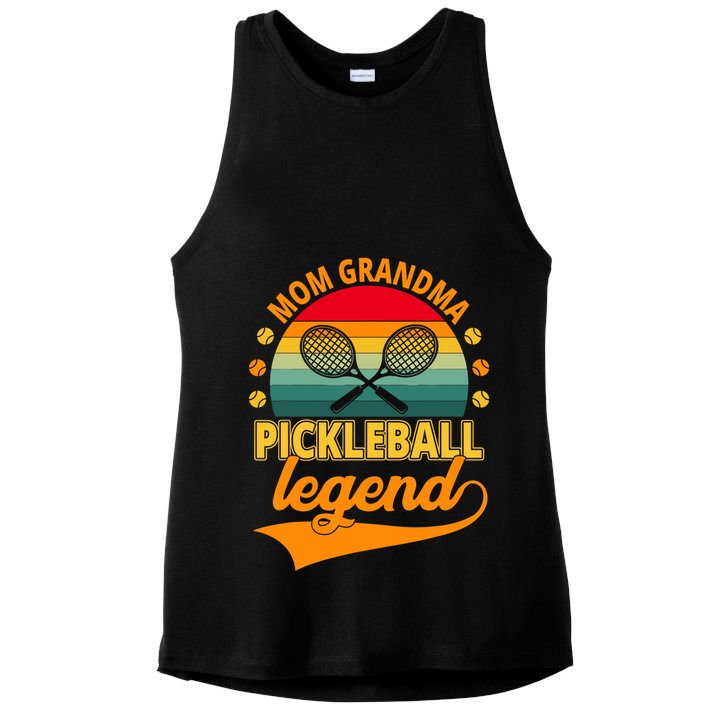 Mom Grandma Pickleball Legend Ladies PosiCharge Tri-Blend Wicking Tank