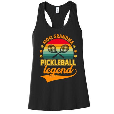 Mom Grandma Pickleball Legend Women's Racerback Tank