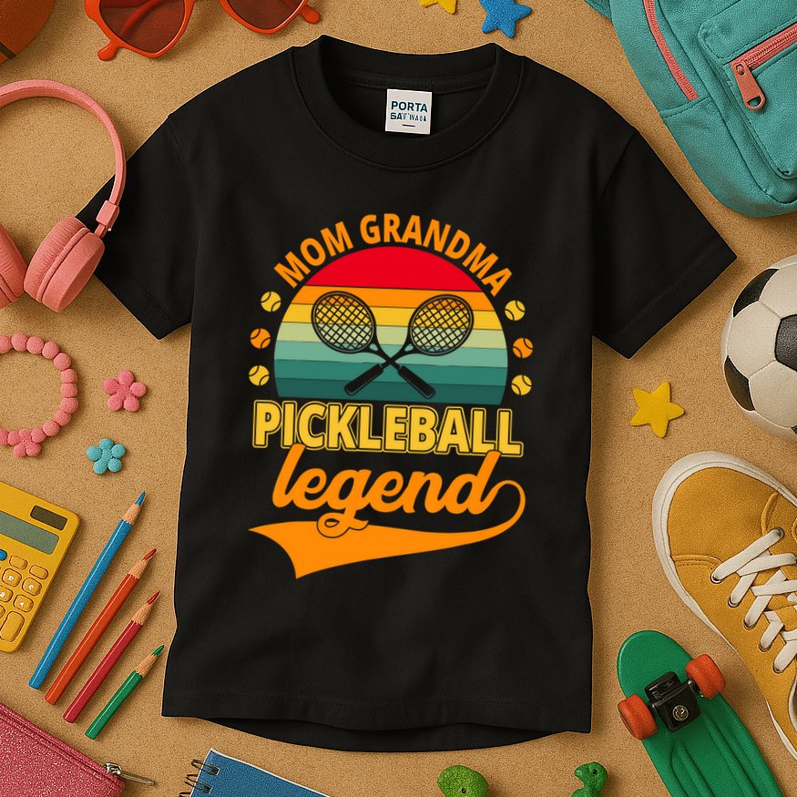 Mom Grandma Pickleball Legend Kids T-Shirt